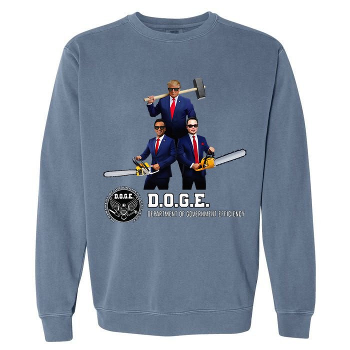 Funny D.O.G.E. (Department Of Government Efficiency) Doge Garment-Dyed Sweatshirt