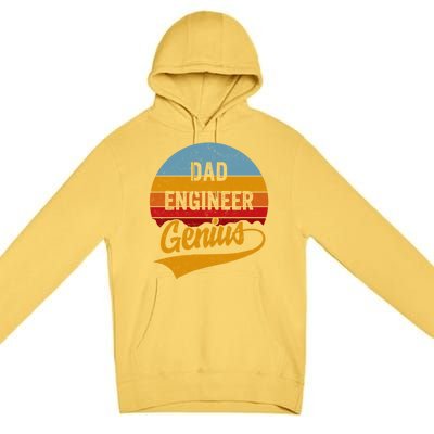 Fathers Day Dad Engineer Genius Engineering Father Grandpa Cute Gift Premium Pullover Hoodie