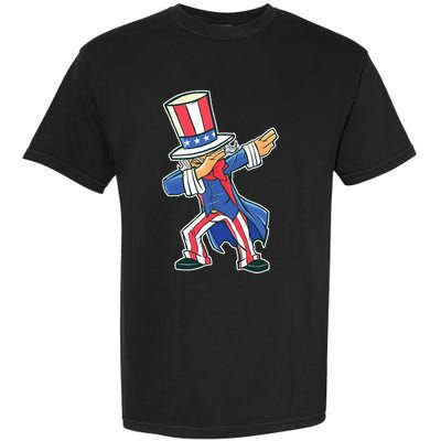 Funny Dancing Dabbing Uncle Sam 4th of July Garment-Dyed Heavyweight T-Shirt