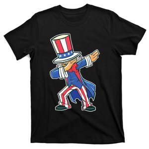 Funny Dancing Dabbing Uncle Sam 4th of July T-Shirt