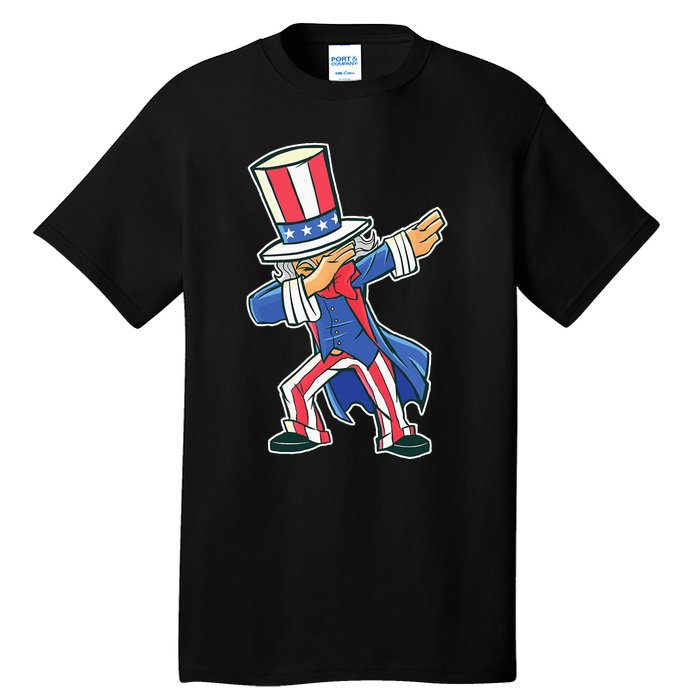 Funny Dancing Dabbing Uncle Sam 4th of July Tall T-Shirt