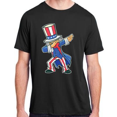 Funny Dancing Dabbing Uncle Sam 4th of July Adult ChromaSoft Performance T-Shirt