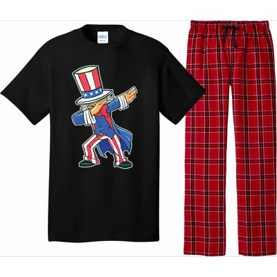 Funny Dancing Dabbing Uncle Sam 4th of July Pajama Set