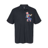 Funny Dancing Dabbing Uncle Sam 4th of July Softstyle Adult Sport Polo