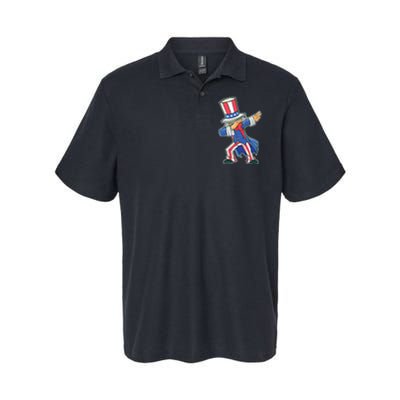 Funny Dancing Dabbing Uncle Sam 4th of July Softstyle Adult Sport Polo