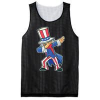 Funny Dancing Dabbing Uncle Sam 4th of July Mesh Reversible Basketball Jersey Tank