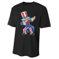 Funny Dancing Dabbing Uncle Sam 4th of July Performance Sprint T-Shirt