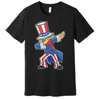 Funny Dancing Dabbing Uncle Sam 4th of July Premium T-Shirt