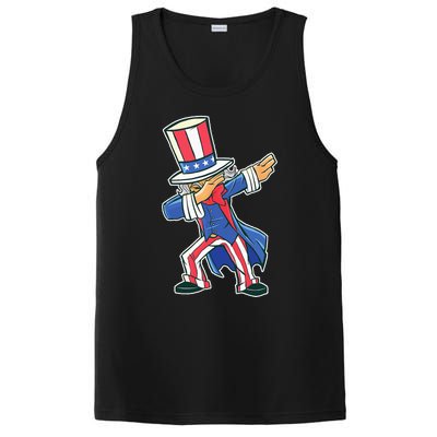 Funny Dancing Dabbing Uncle Sam 4th of July PosiCharge Competitor Tank