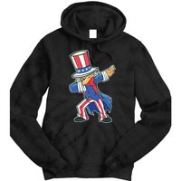 Funny Dancing Dabbing Uncle Sam 4th of July Tie Dye Hoodie