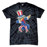 Funny Dancing Dabbing Uncle Sam 4th of July Tie-Dye T-Shirt