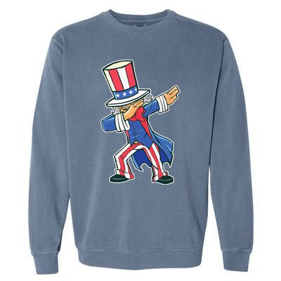 Funny Dancing Dabbing Uncle Sam 4th of July Garment-Dyed Sweatshirt