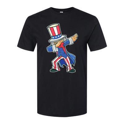 Funny Dancing Dabbing Uncle Sam 4th of July Softstyle CVC T-Shirt