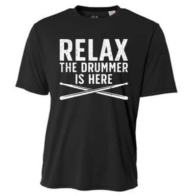 Funny Drummer Design For Men Women Drum Player Music Lover Cooling Performance Crew T-Shirt