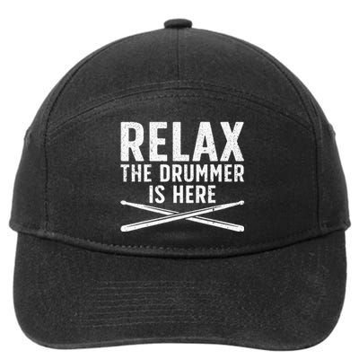 Funny Drummer Design For Men Women Drum Player Music Lover 7-Panel Snapback Hat