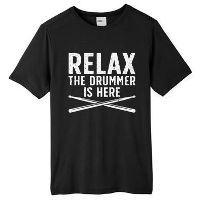 Funny Drummer Design For Men Women Drum Player Music Lover Tall Fusion ChromaSoft Performance T-Shirt