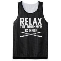 Funny Drummer Design For Men Women Drum Player Music Lover Mesh Reversible Basketball Jersey Tank