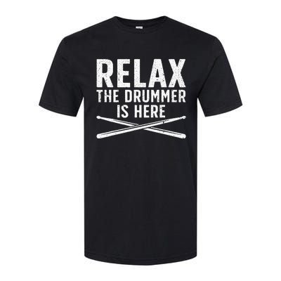 Funny Drummer Design For Men Women Drum Player Music Lover Softstyle CVC T-Shirt