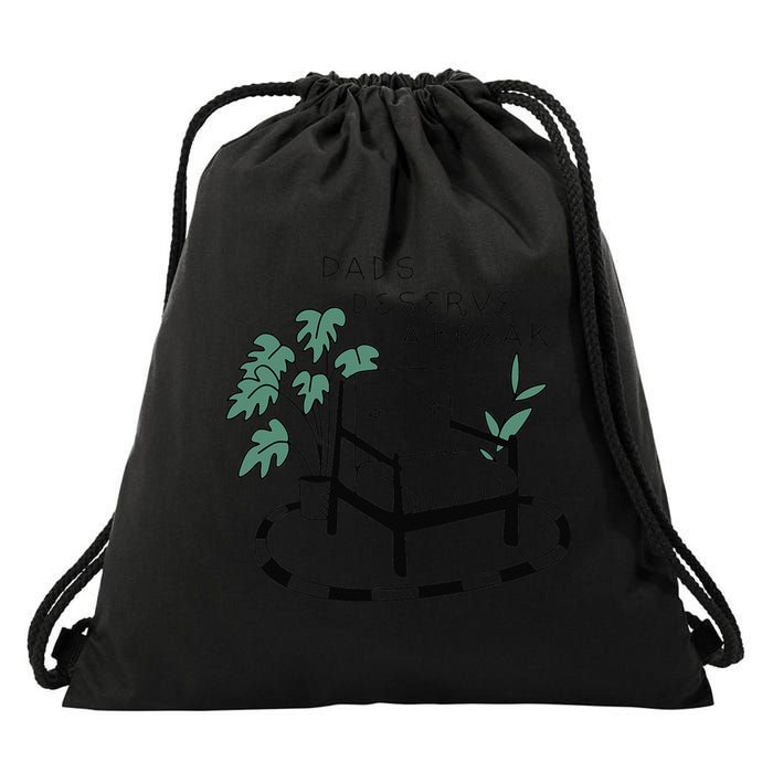Fathers Day Dad Deserve A Break Daddy Family Drawstring Bag