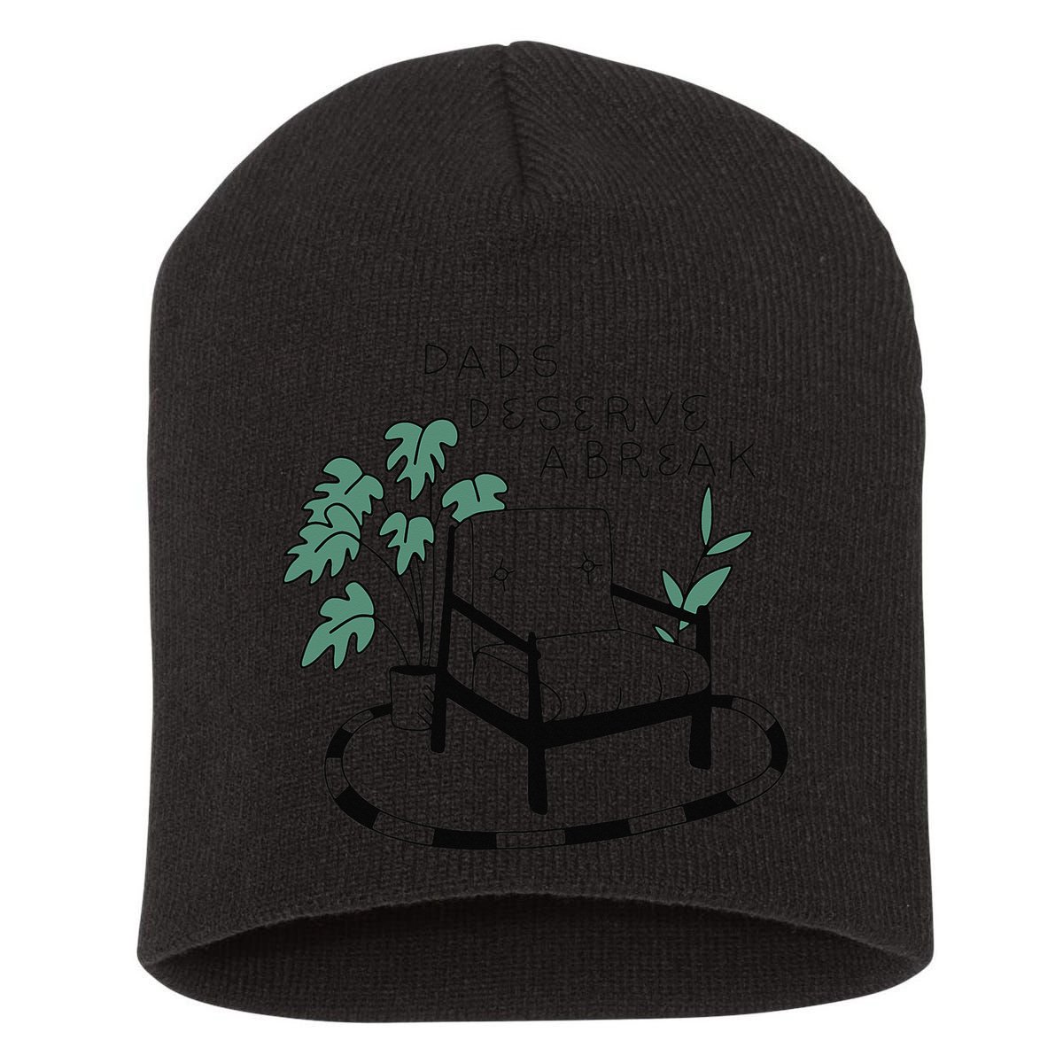 Fathers Day Dad Deserve A Break Daddy Family Short Acrylic Beanie