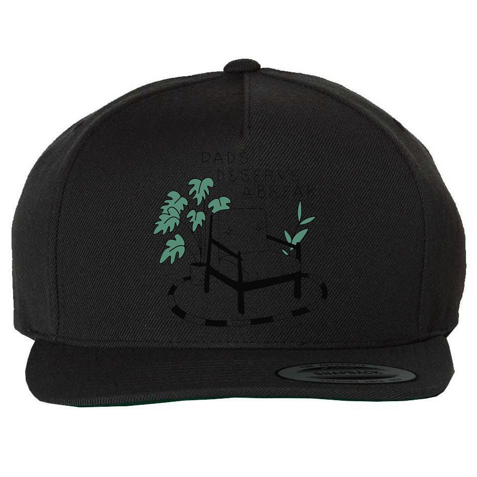 Fathers Day Dad Deserve A Break Daddy Family Wool Snapback Cap