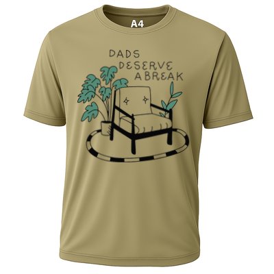 Fathers Day Dad Deserve A Break Daddy Family Cooling Performance Crew T-Shirt