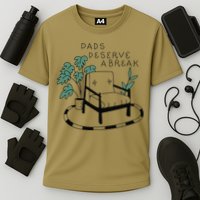 Fathers Day Dad Deserve A Break Daddy Family Cooling Performance Crew T-Shirt