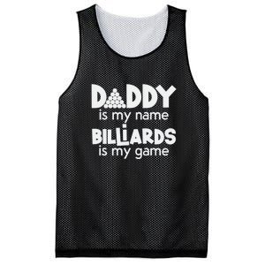 Father's Day Daddy Is My Name Billiards Is My Game Gift For Dad Mesh Reversible Basketball Jersey Tank