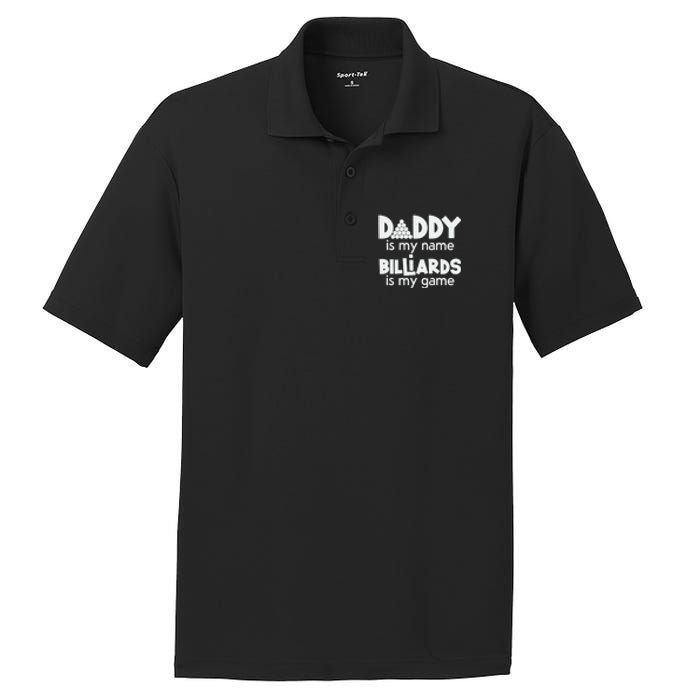 Father's Day Daddy Is My Name Billiards Is My Game Gift For Dad PosiCharge RacerMesh Polo