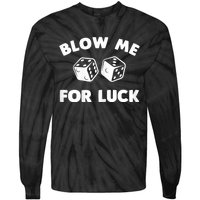 Funny Dice Design For Women Gambling Dice Casino Lovers Tie-Dye Long Sleeve Shirt