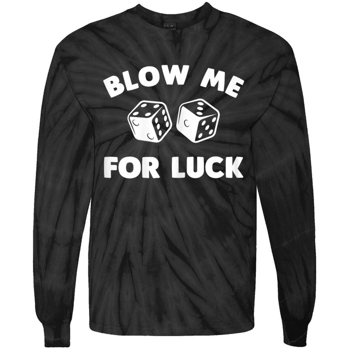 Funny Dice Design For Women Gambling Dice Casino Lovers Tie-Dye Long Sleeve Shirt