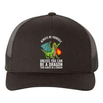 Funny Dragon Design Fantasy Dragon Lover Yupoong Adult 5-Panel Trucker Hat