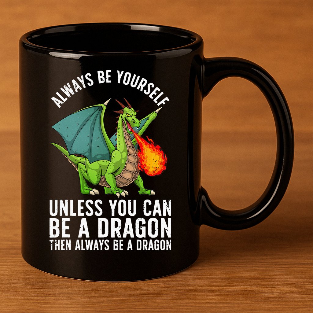 Funny Dragon Design Fantasy Dragon Lover 11oz C Handle Ceramic Mug