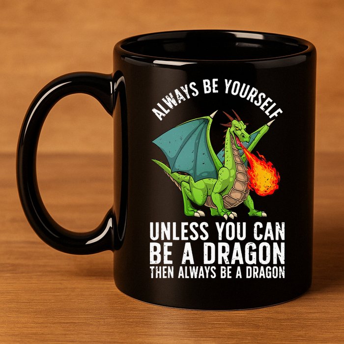 Funny Dragon Design Fantasy Dragon Lover 11oz C Handle Ceramic Mug