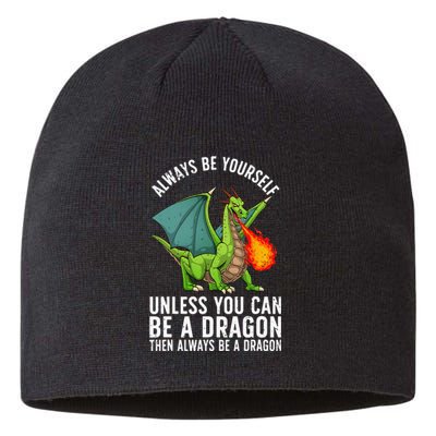 Funny Dragon Design Fantasy Dragon Lover Sustainable Beanie