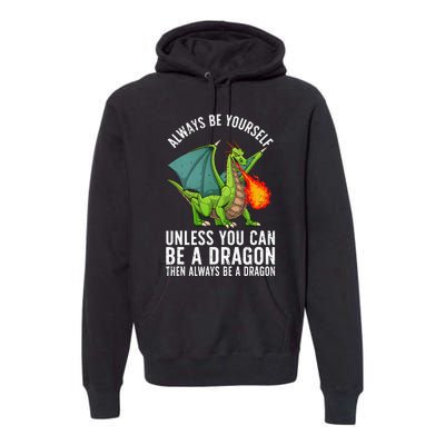 Funny Dragon Design Fantasy Dragon Lover Premium Hoodie