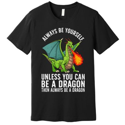 Funny Dragon Design Fantasy Dragon Lover Premium T-Shirt