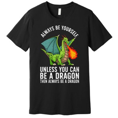 Funny Dragon Design Fantasy Dragon Lover Premium T-Shirt