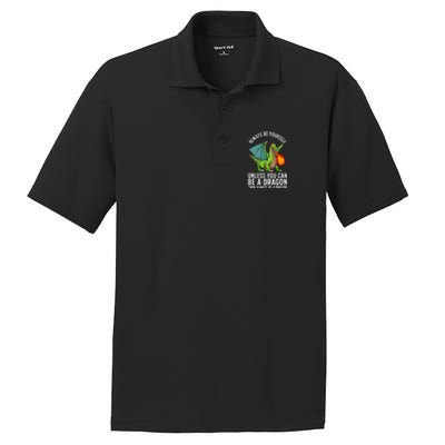 Funny Dragon Design Fantasy Dragon Lover PosiCharge RacerMesh Polo