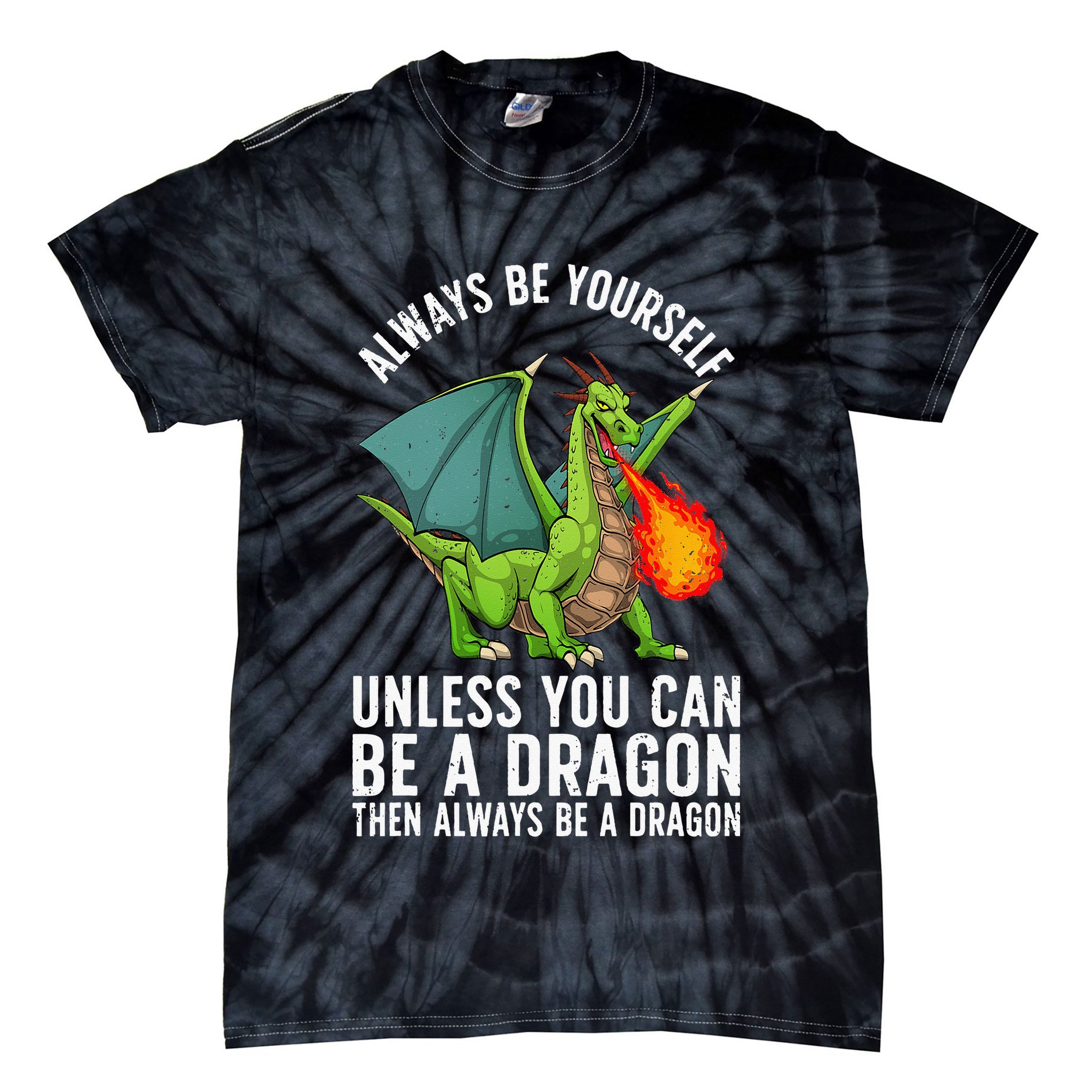 Funny Dragon Design Fantasy Dragon Lover Tie-Dye T-Shirt