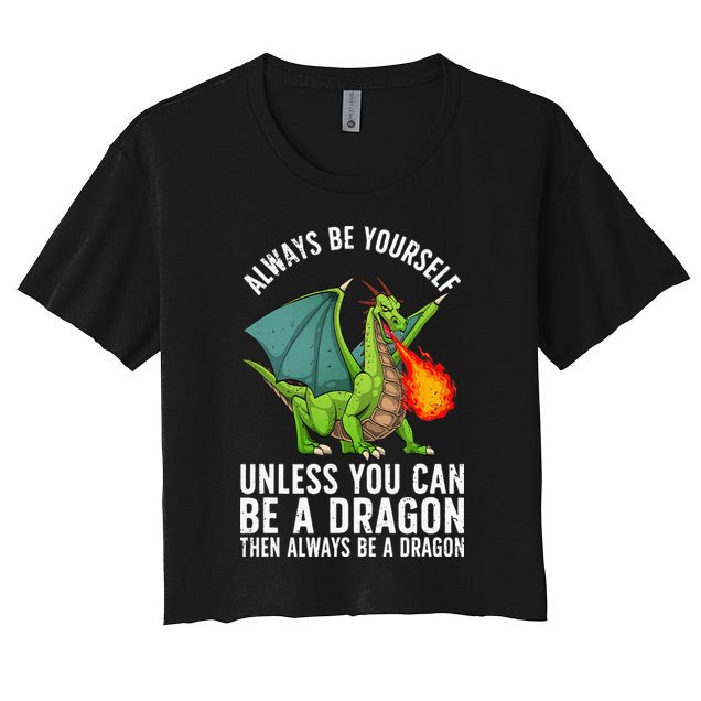 Funny Dragon Design Fantasy Dragon Lover Crop Top
