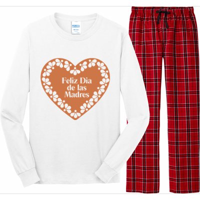 Feliz Dia De Las Madres Heart Mexican Mom Long Sleeve Pajama Set