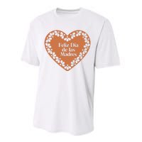 Feliz Dia De Las Madres Heart Mexican Mom Performance Sprint T-Shirt