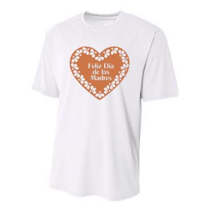 Feliz Dia De Las Madres Heart Mexican Mom Youth Performance Sprint T-Shirt