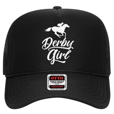 funny Derby Day Kentucky horse racing High Crown Mesh Back Trucker Hat