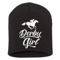 funny Derby Day Kentucky horse racing Short Acrylic Beanie