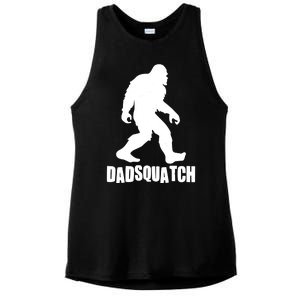 Funny Dadsquatch Dad Sasquatch Bigfoot Ladies PosiCharge Tri-Blend Wicking Tank