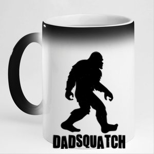 Funny Dadsquatch Dad Sasquatch Bigfoot 11oz Black Color Changing Mug