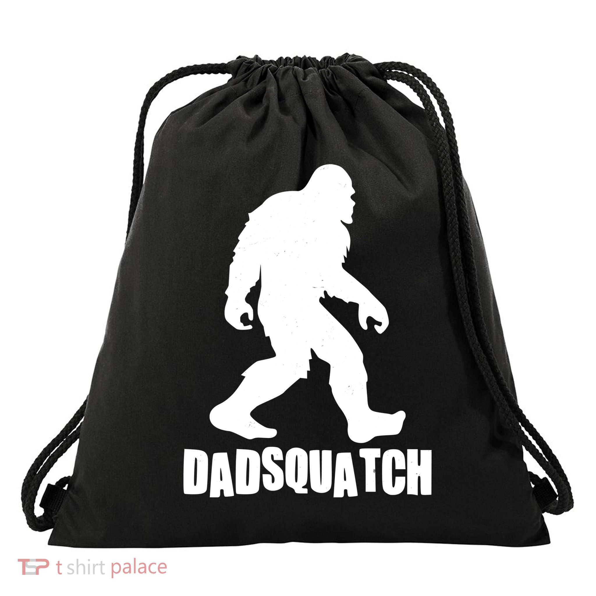 Funny Dadsquatch Dad Sasquatch Bigfoot Drawstring Bag