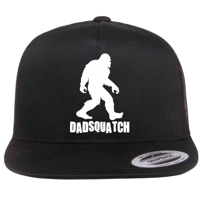 Funny Dadsquatch Dad Sasquatch Bigfoot Flat Bill Trucker Hat